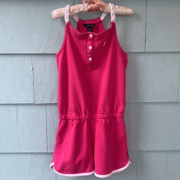 Nautica Girls Hot Pink Romper 6 VGUC - Picture 13 of 13